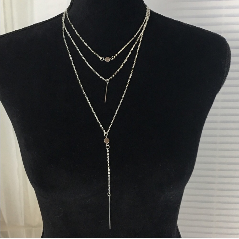 Silver MultiLayer Necklace - Picture 5 of 8