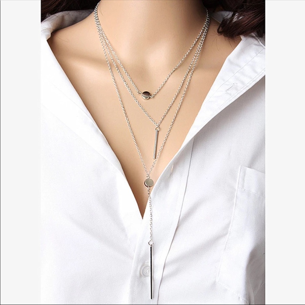 Silver MultiLayer Necklace - Picture 4 of 8