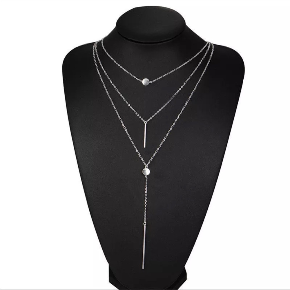 Silver MultiLayer Necklace - Picture 3 of 8
