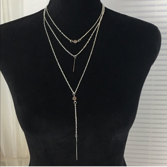 Silver MultiLayer Necklace - Picture 5 of 8