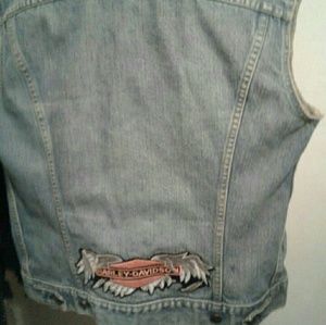 Vintage Harley Davidson Jean Vest