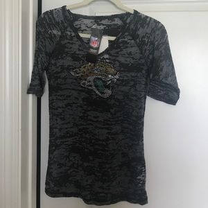 Jacksonville Jaguars NFL football bling tee sheer