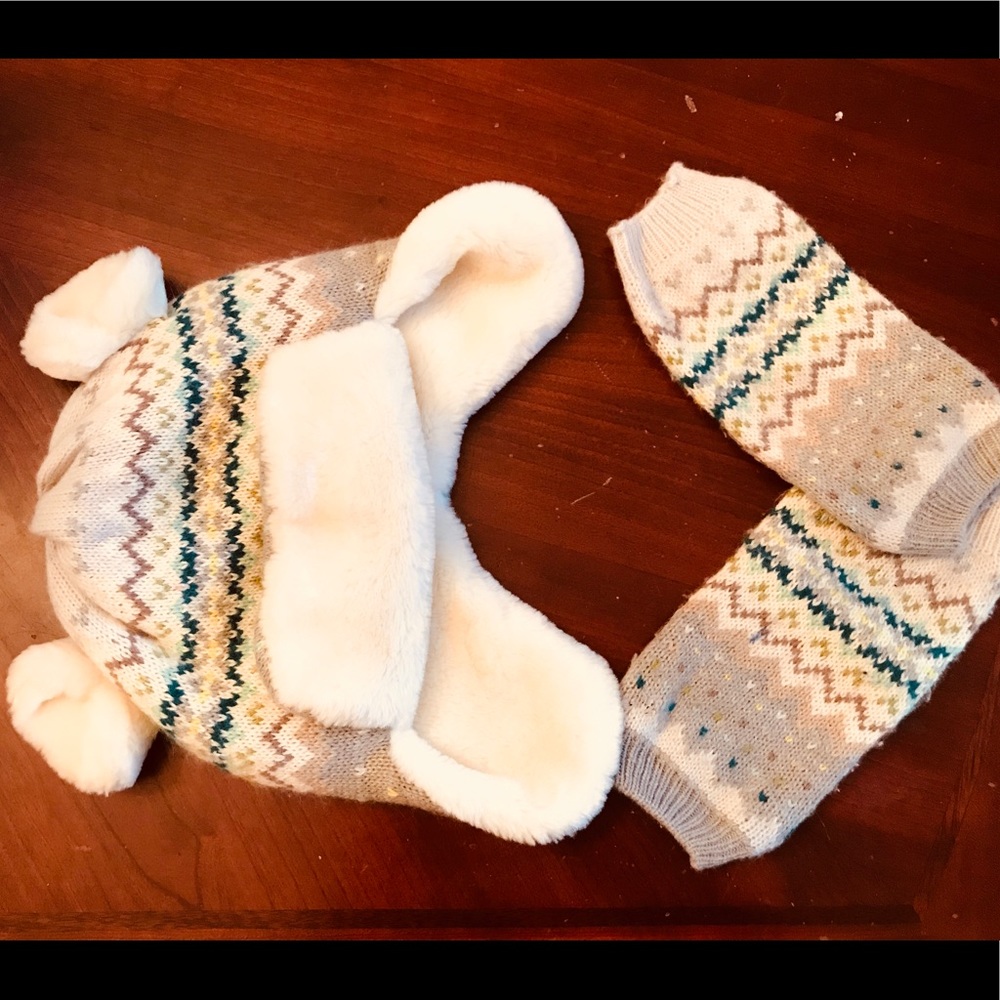 ⛄️⛄️GAP bear hat with matching leg warmers❄️