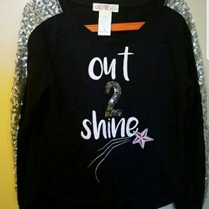 Cute silver and black outfit for girls.