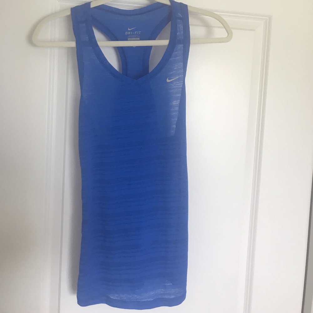 Cute nike dri fit sheer striped racerback tank