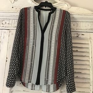 Split Neck patterned top