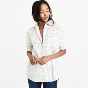 Madewell Oversized Ex-boyfriend Shirt, dot scatter