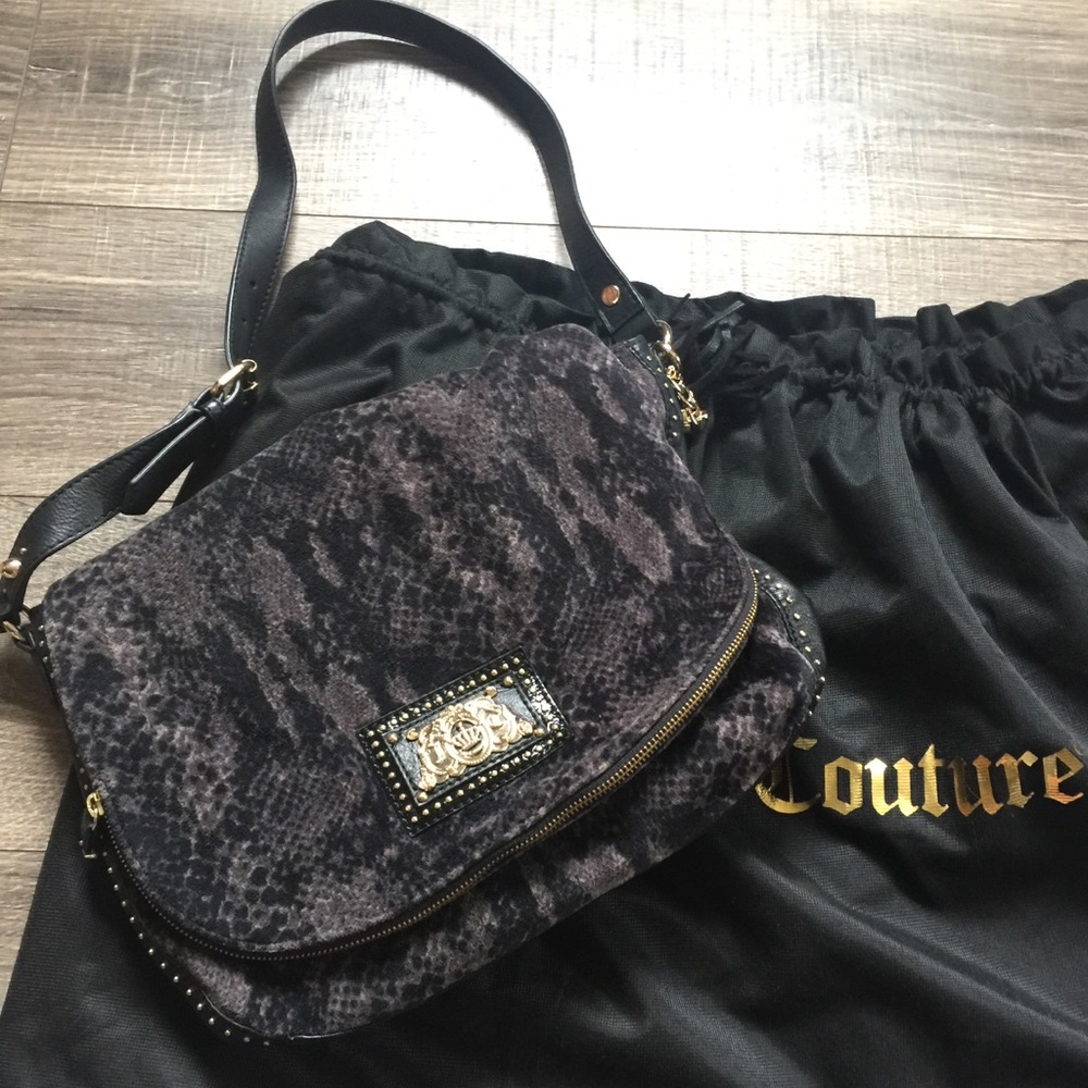 JUICY COUTURE LARGE CIARA WILD THINGS SNAKE  HOBO