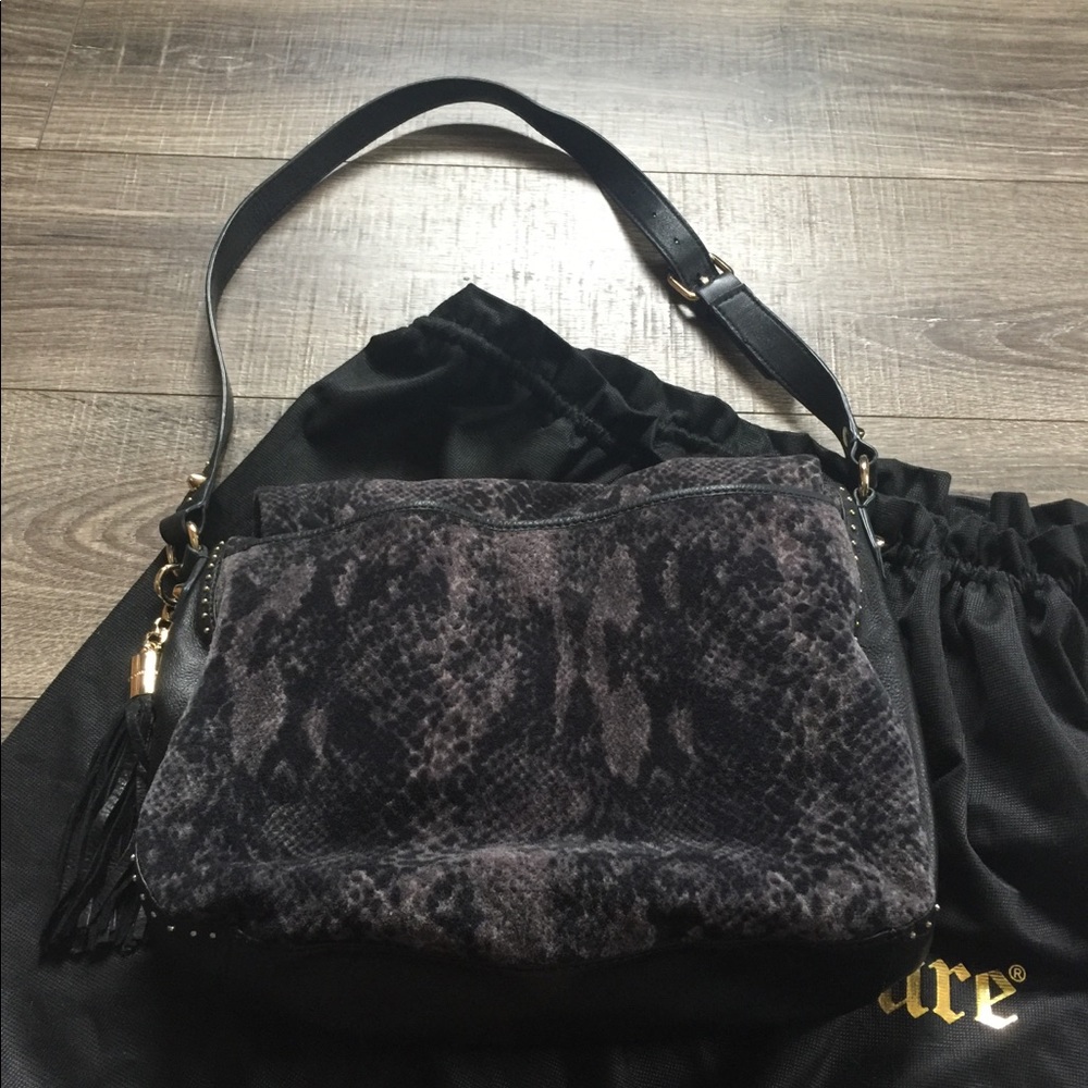 JUICY COUTURE LARGE CIARA WILD THINGS SNAKE HOBO - Picture 6 of 8