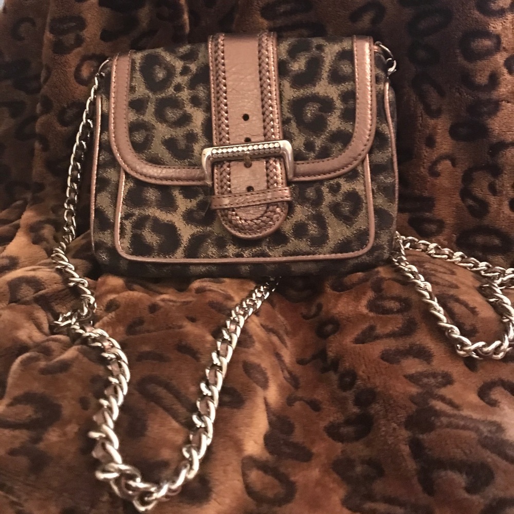 Brighton Chain Link Leopard Crossbody