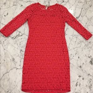 Floral lace long sleeve overlay dress