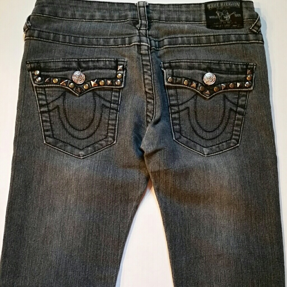 True Religion Grey Studded Jeans
