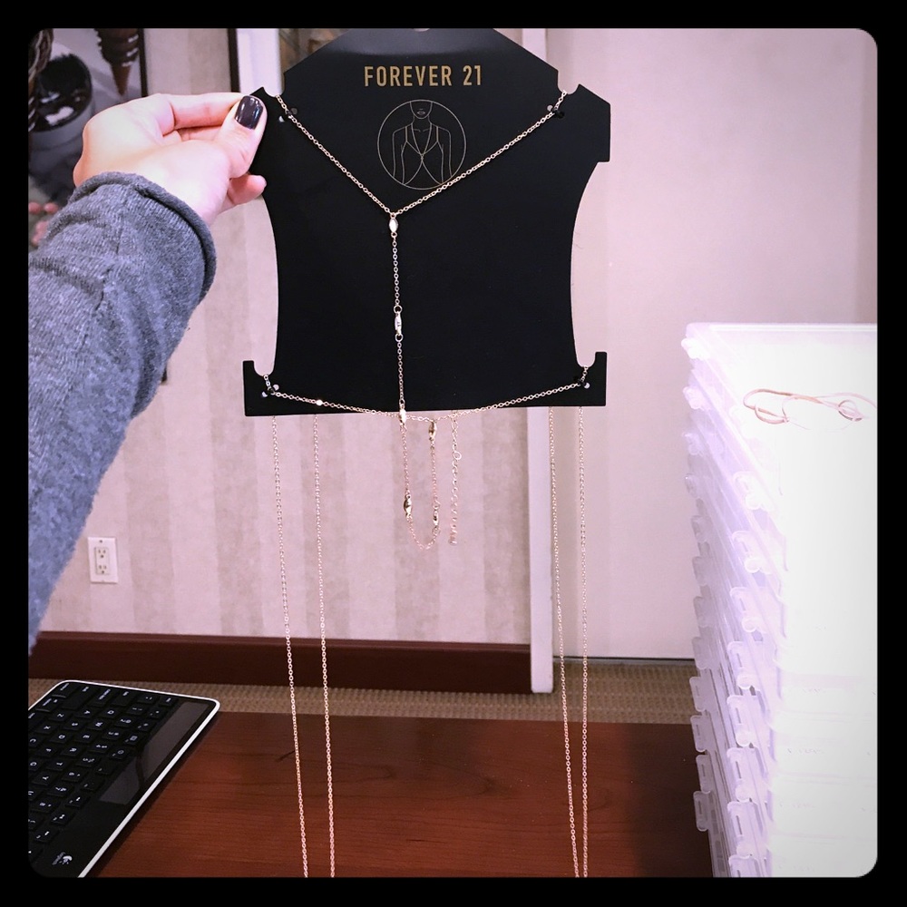 Gold body chain