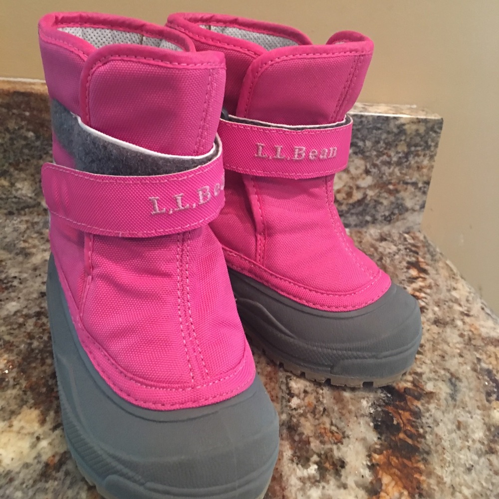 L.L Bean pink snow boots.
