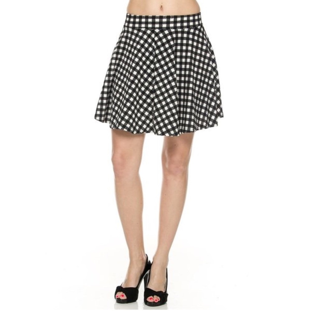 "Malorie" Skater Skirt - GINGHAM - Picture 2 of 6