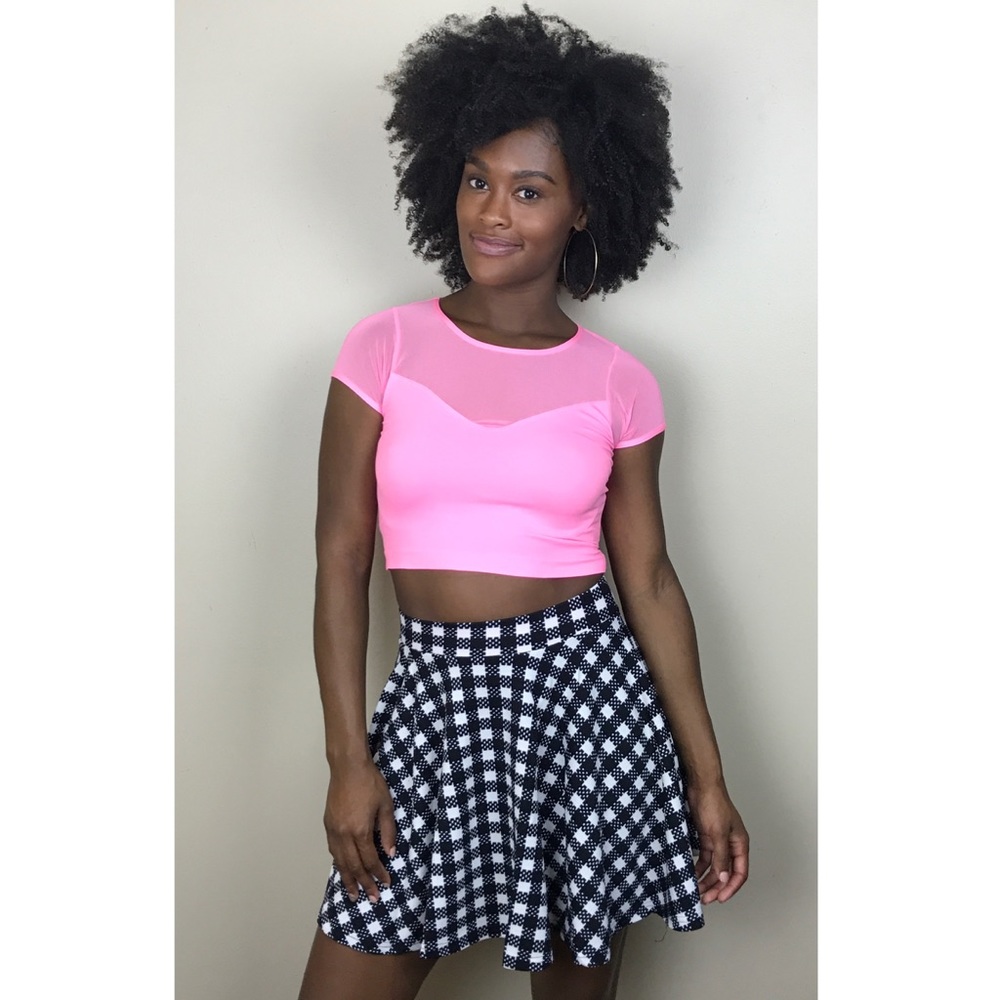 "Malorie" Skater Skirt - GINGHAM - Picture 4 of 6