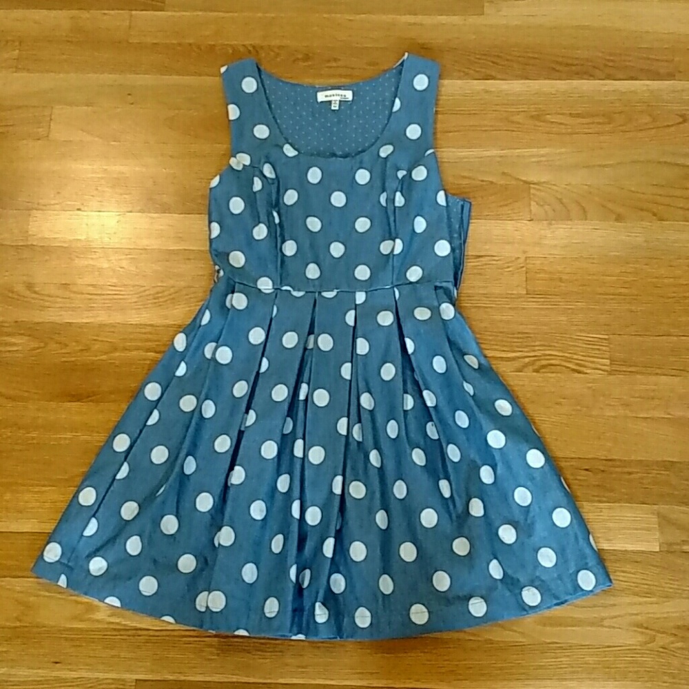 Light blue polka dot sundress NWOT