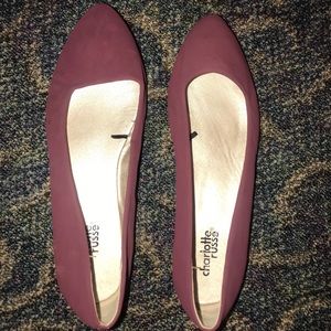 Charlotte Russe burgundy flats
