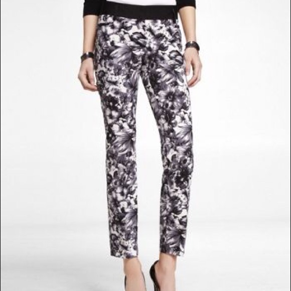 Express Pants - Express floral print columnist pants