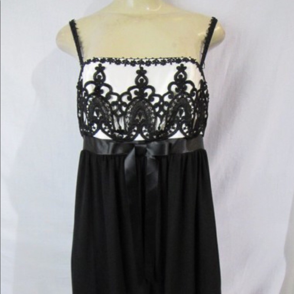 Jessica McClintock Back & White Cocktail Dress
