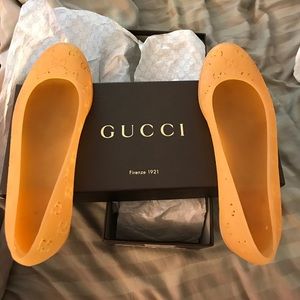 Gucci jelly ballerina flats