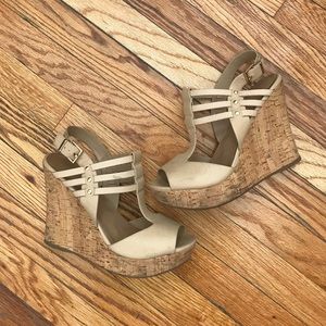 Aldo | Nude Cork Wedges