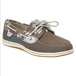 Women’s Sperry Top-Sider Gray with Bird Print!
