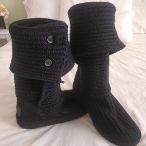 Used Ugg Cardy Knit Fold Down Boots