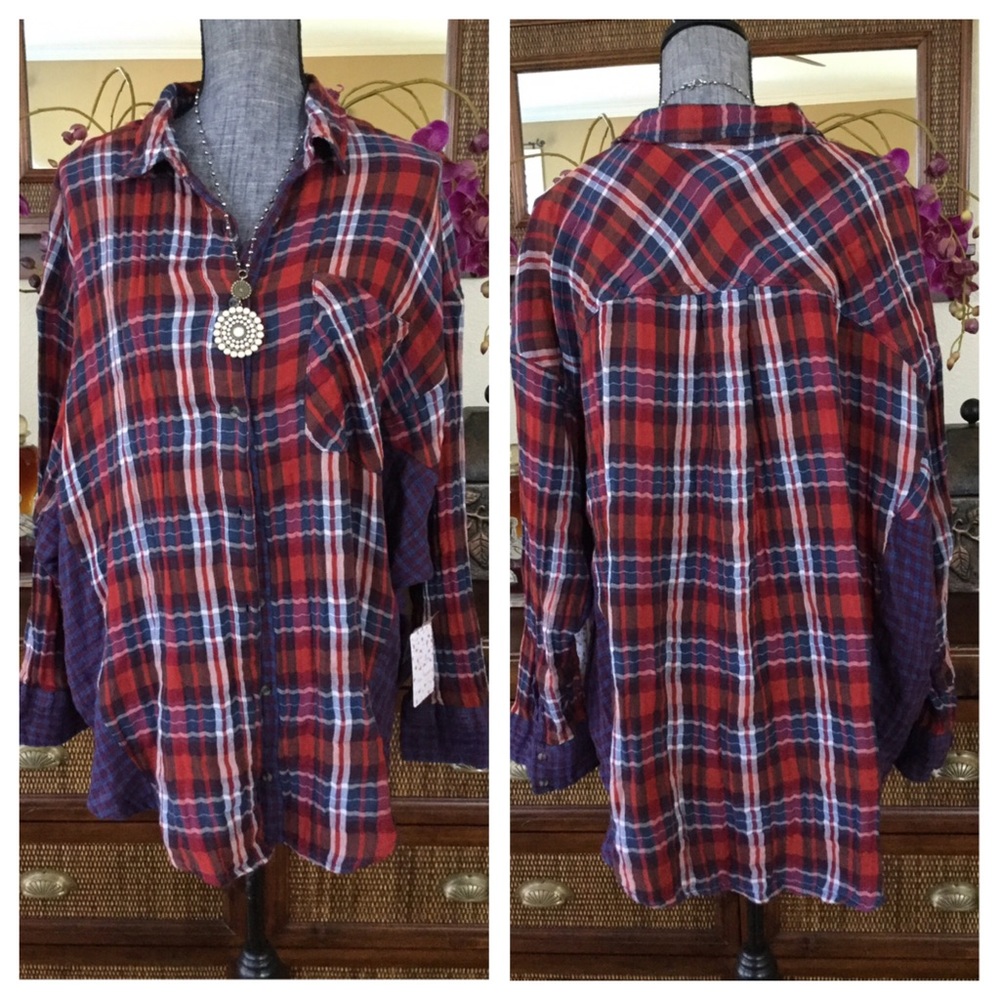 Free People One Of The Guys Oversized Shirt. NWT. - Picture 4 of 7