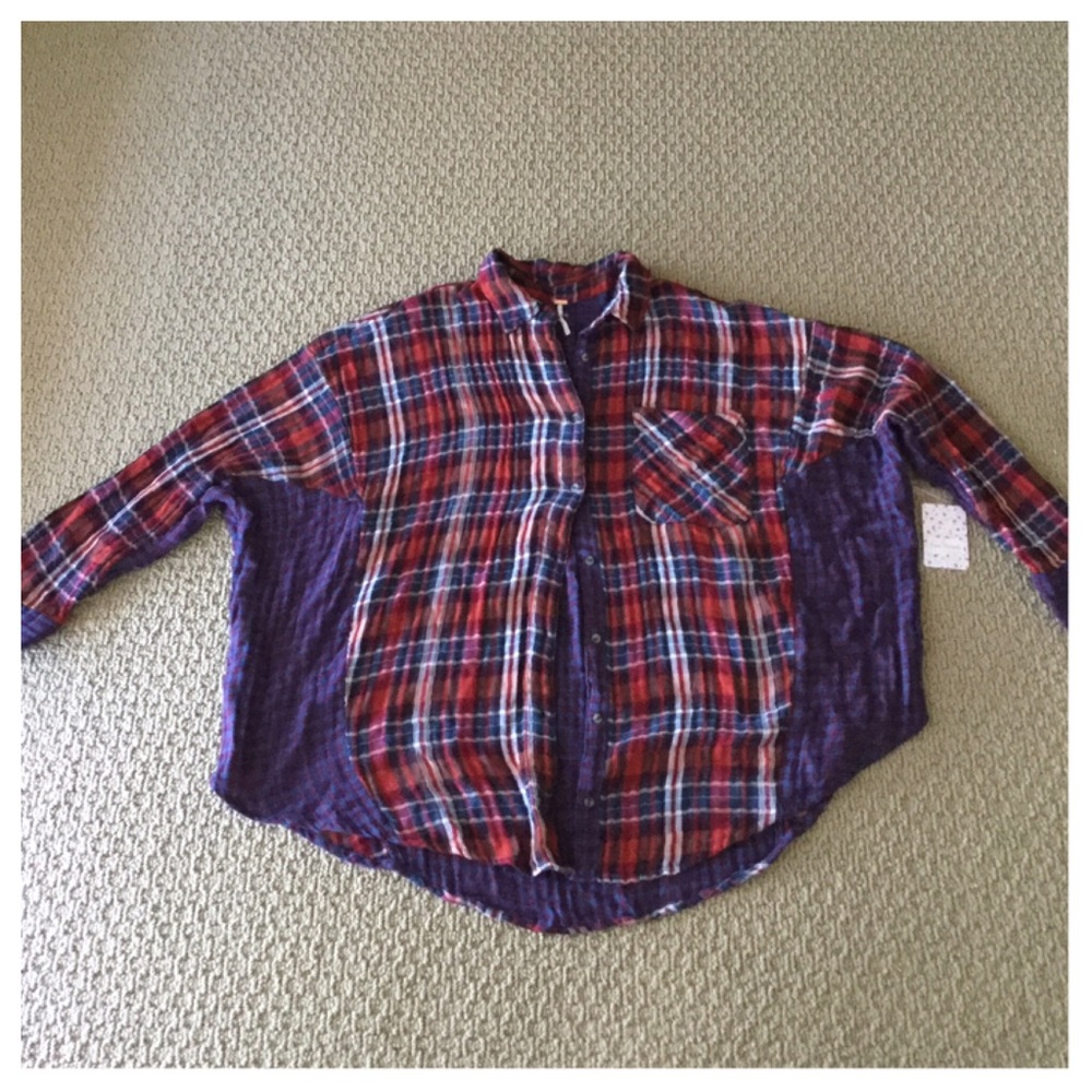 Free People One Of The Guys Oversized Shirt. NWT. - Picture 6 of 7
