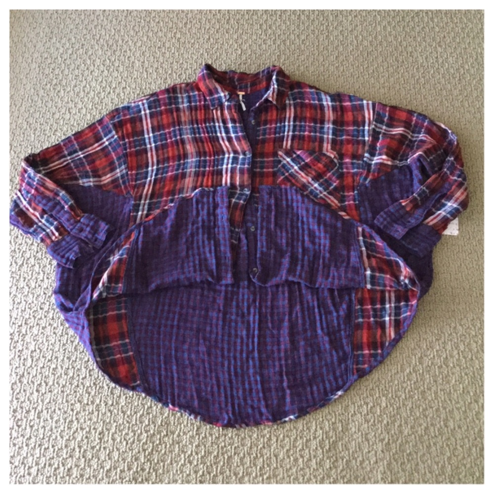 Free People One Of The Guys Oversized Shirt. NWT. - Picture 7 of 7
