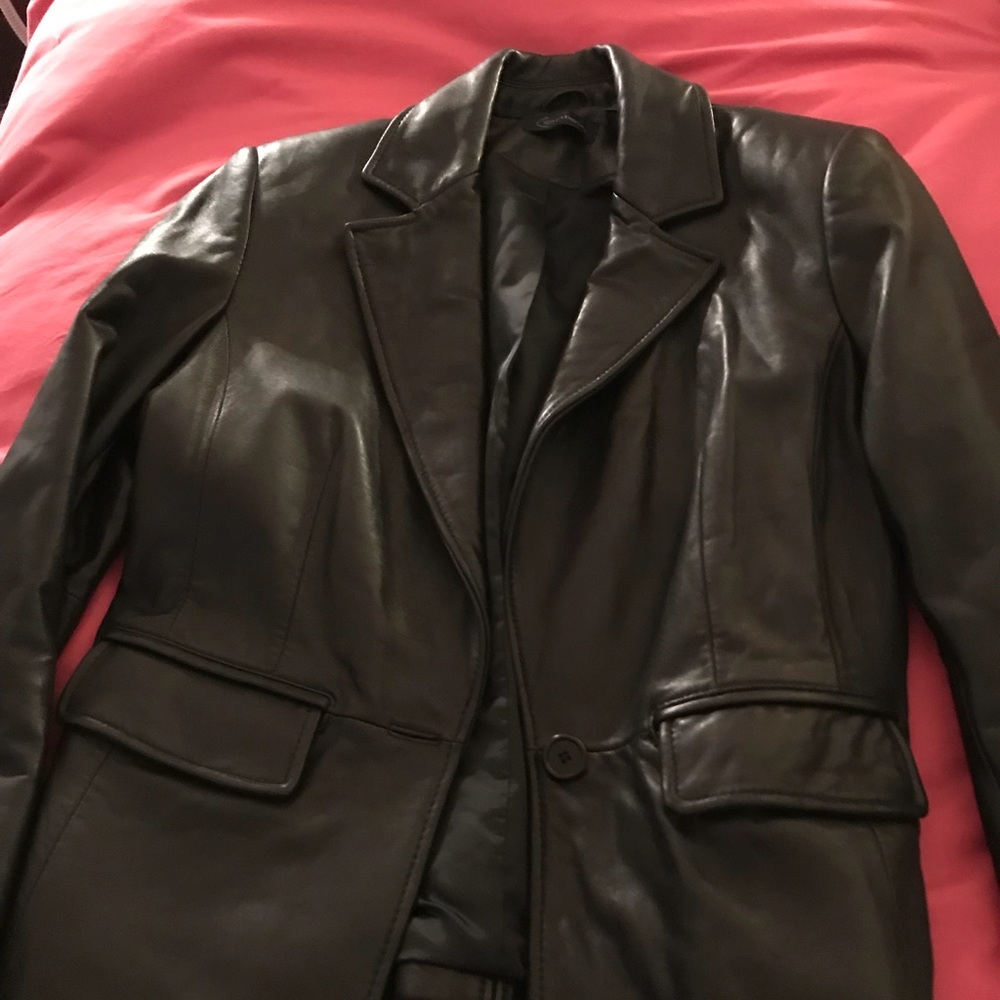 Leather lined blazer