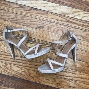 H&M | Nude Strappy Heeled Sandals