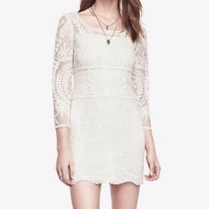 Cream laced dress