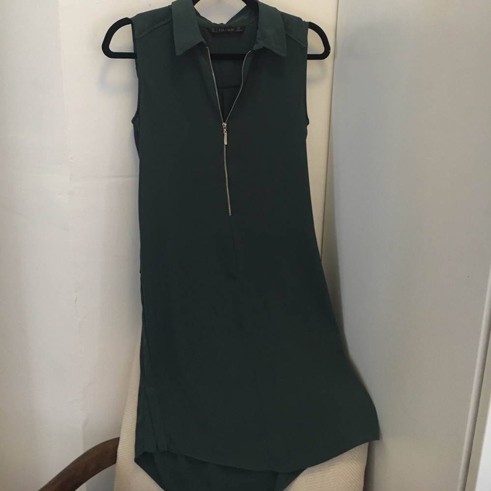 Zara collared zipper dress