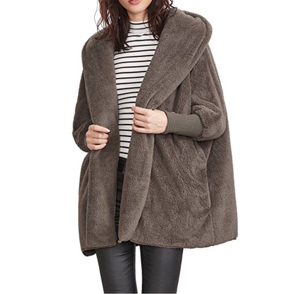 🌟NWT Hooded Faux Fur Cardigan Coat🌟 - Picture 4 of 8