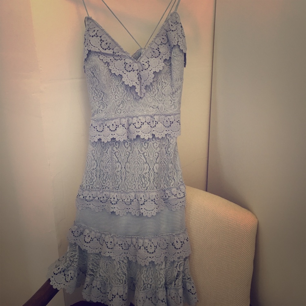 Talulah light blue lace party dress