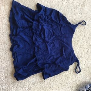 Blue crop top