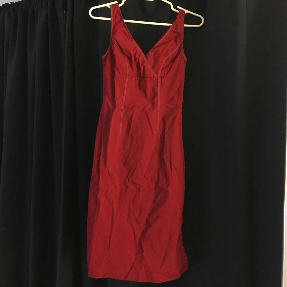 Red Stretch Sheath Dress