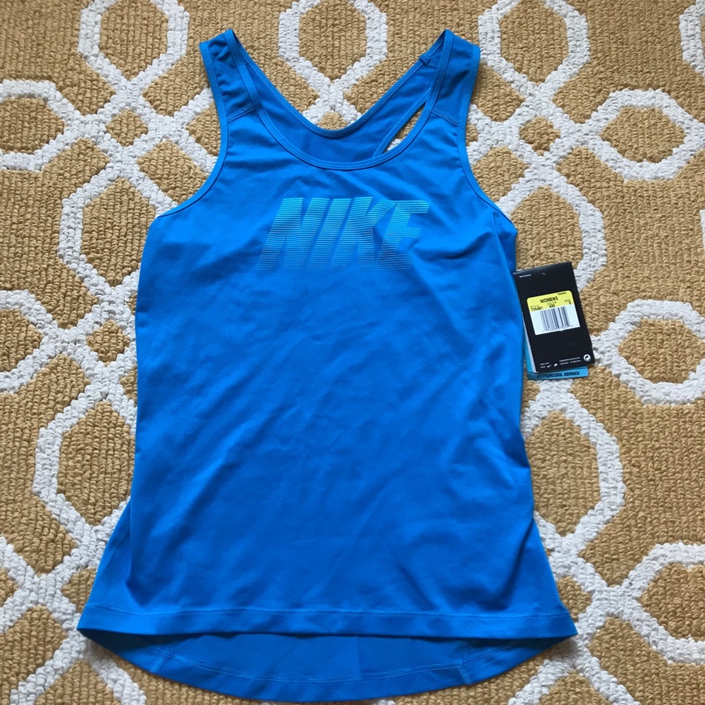 NWT NIKE blue tanktop women's small