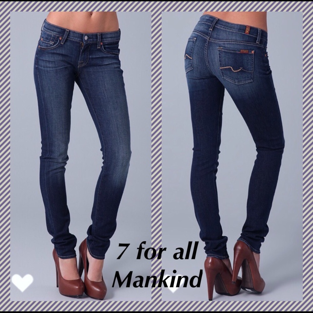 28 x 34.25" 7 for all Mankind Roxanne jeans