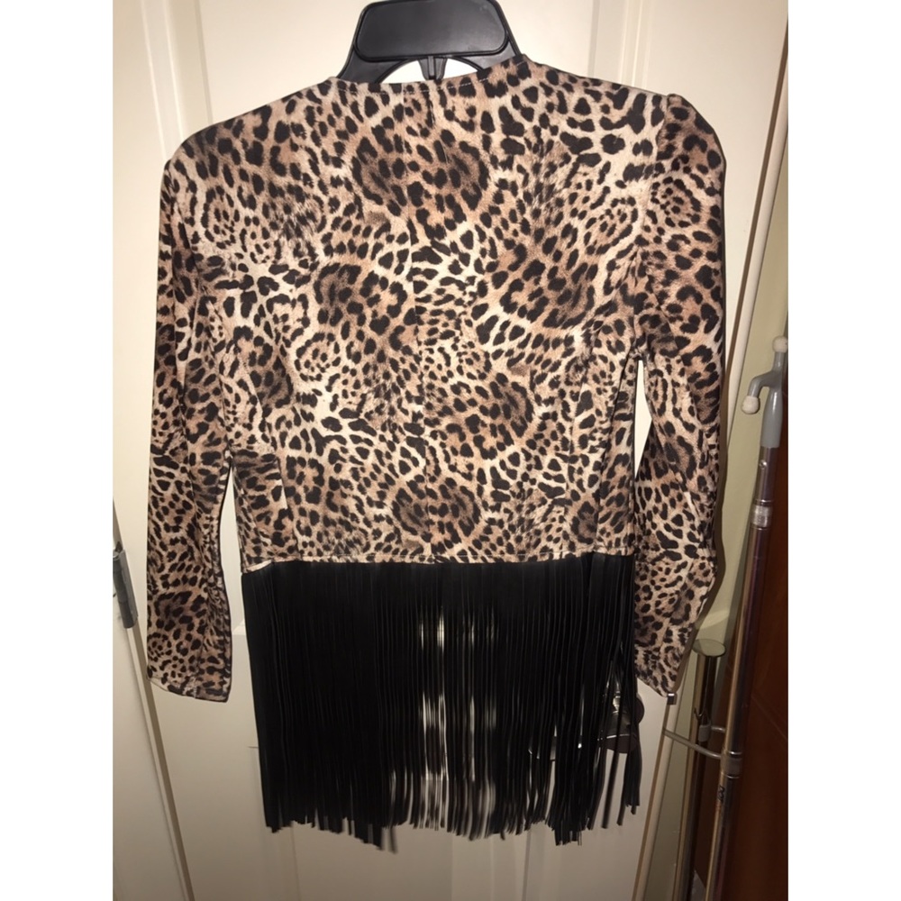Leopard Fringe Jacket - Picture 2 of 4