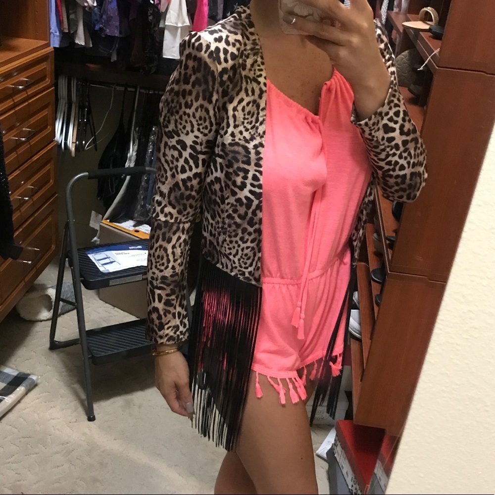 Leopard Fringe Jacket - Picture 3 of 4