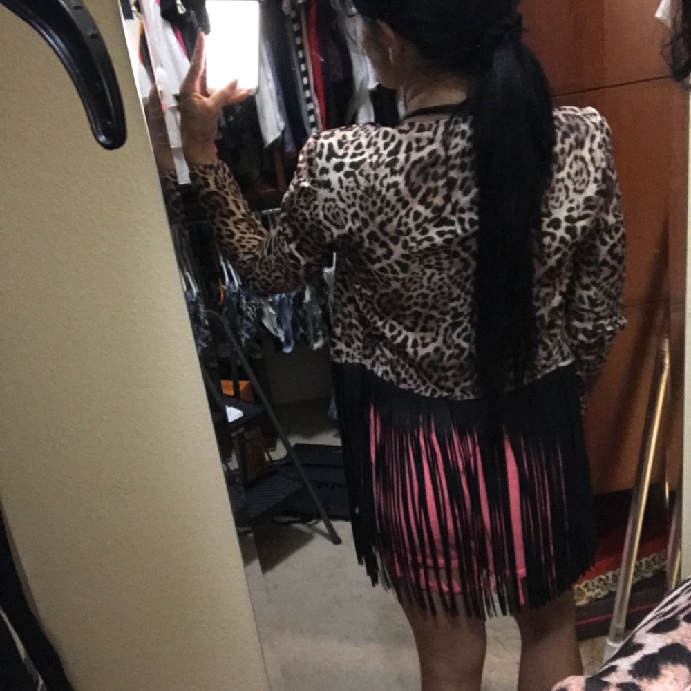 Leopard Fringe Jacket - Picture 4 of 4