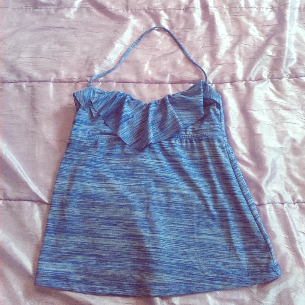 Blue tankini top