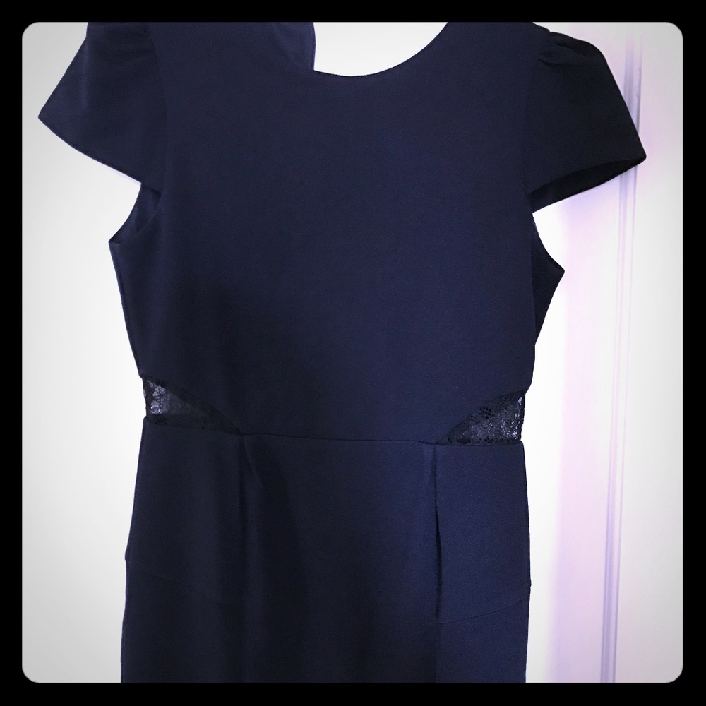 Mini dress with Lace inserts