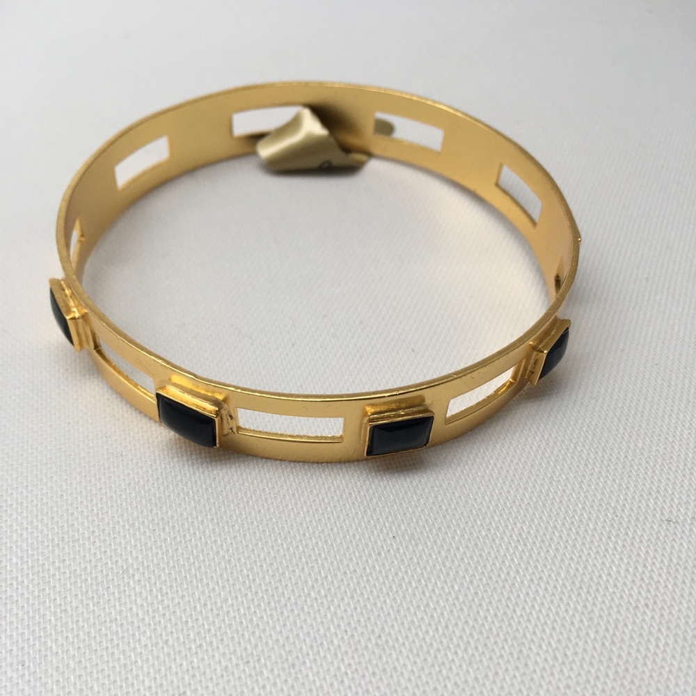 Monaco Medium Bangle in Black Onyx Rectangle