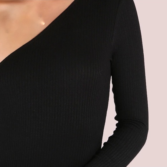 Cold Shoulder Ribbed Knit Bodysuit - Picture 6 of 6
