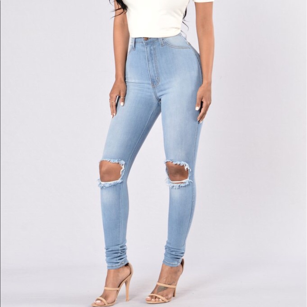 Fashion nova “tough luck” jean