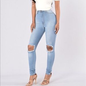 Fashion nova “tough luck” jean